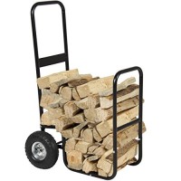 Best Choice Products Firewood Cart Log Carrier Fireplace Wood Mover Hauler Rack Caddy Rolling Dolly - B01CDPCUH0